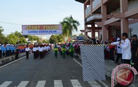 Meriah! Pelajar di Buntok Ikuti Lomba Gerak Jalan
