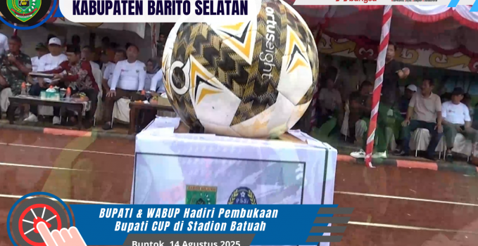 Banner Web Video 14-08-2025 Pembukaan Turnamen Sepak Bola Bupati Cup Tahun 2025
