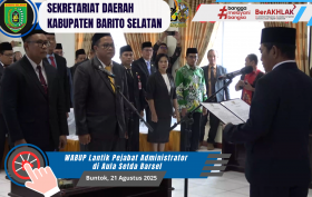 Banner Web Video 21-08-2025 Pelantikan dan Pengambilan Sumpah Janji Pejabat Administrator