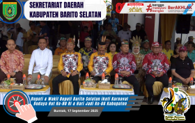 Bupati & Wakil Bupati Barito Selatan ikuti Karnaval Budaya Hut Ke-80 RI & Hari Jadi Ke-66 Kabupaten